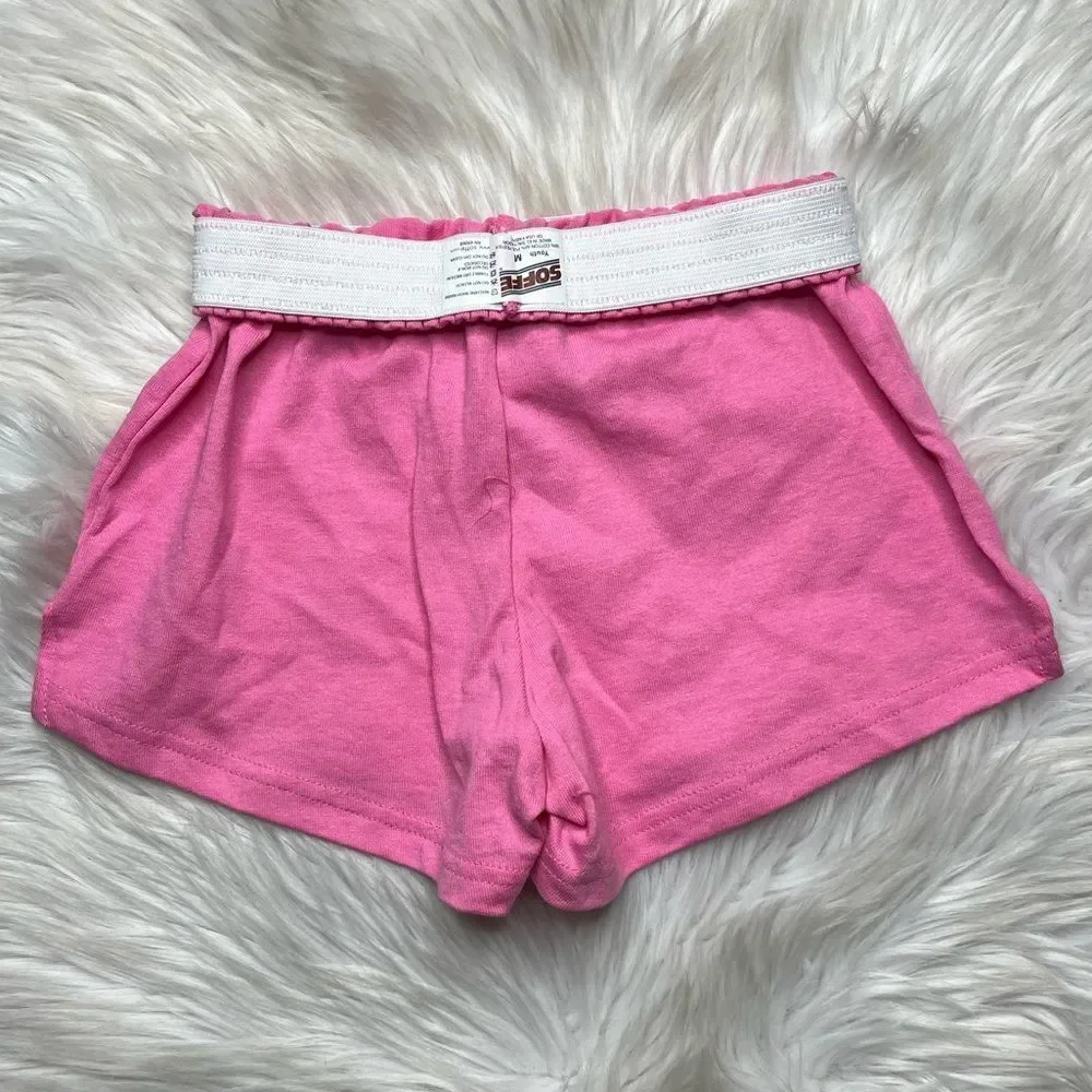 Soffe Pull on Athletic Shorts Pink Size Medium